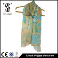 2015 hot sale women fashion colorful printed silk scarf